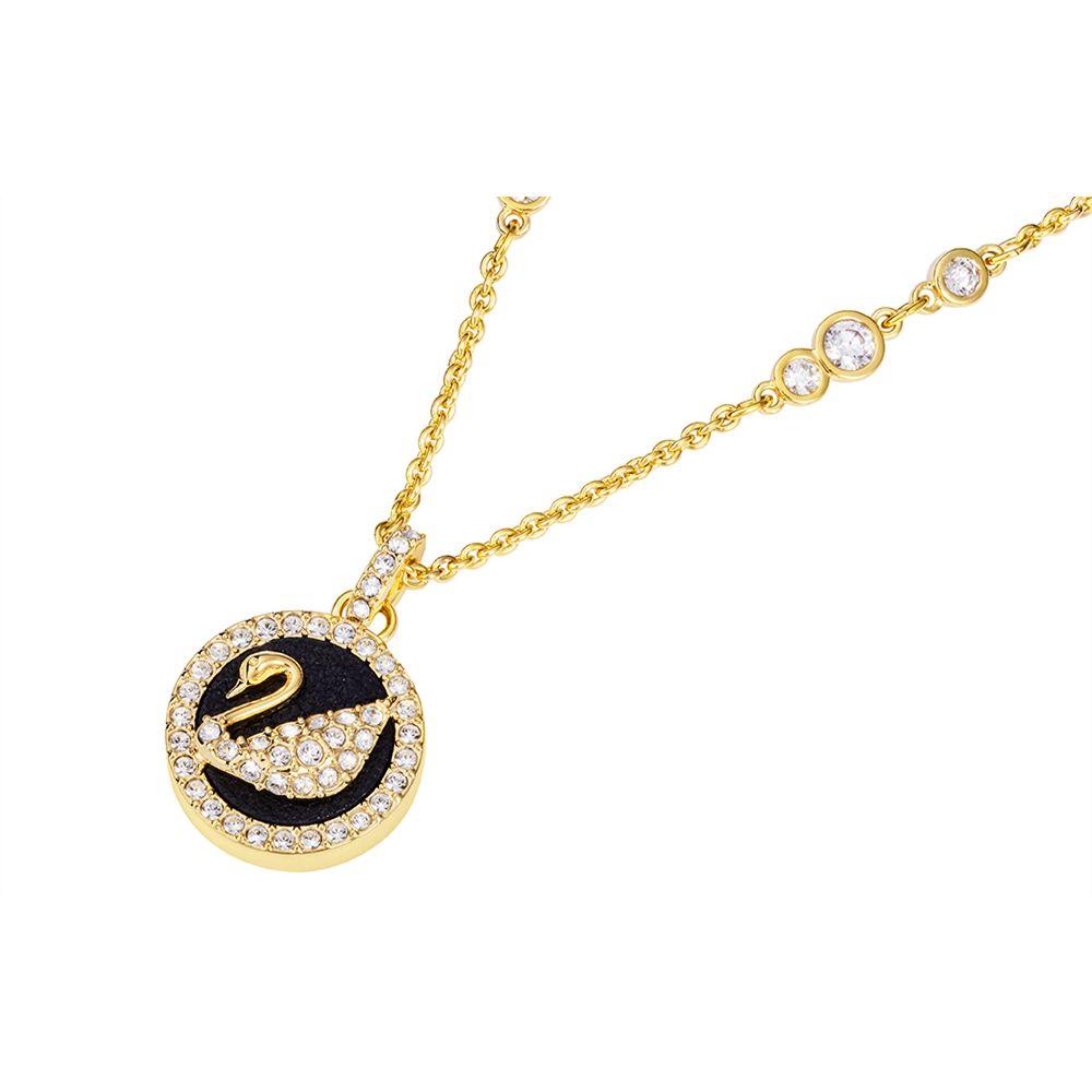 Swarovski Leather Swan Necklace Women Necklace Gold 5374919