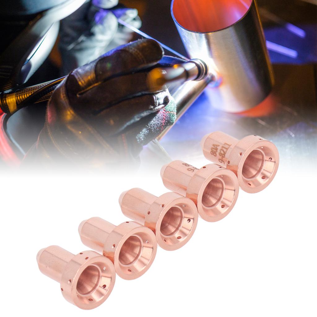 5Pcs Plasma Cutting Torch Tips Consumables 80A Thermal Dynamics SL60 SL100 Nozzle  Replacement