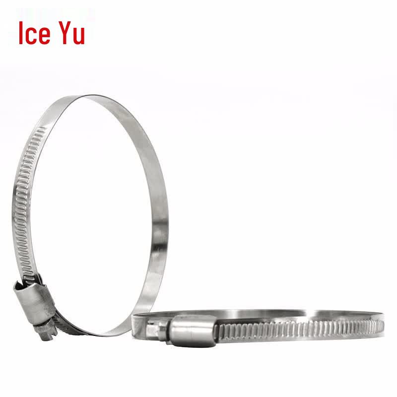 Bingyu 304 Stainless Steel German Type Hose Clamp 155-178mm (20 pcs)
