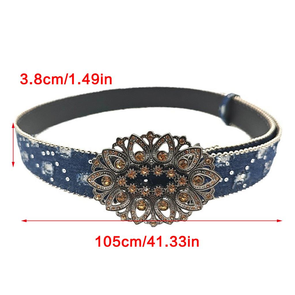 Elegant Waist Belt for Women Simple Metal Snap Buckle Belt Western Waistband for Shorts Decorative Waistband for Adult