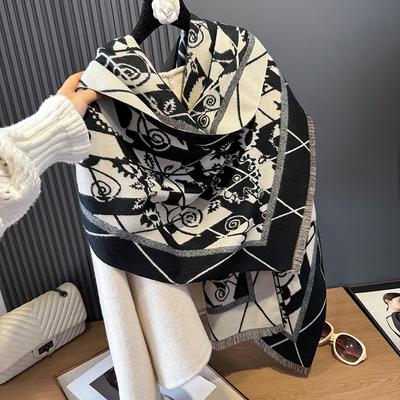 Casual Versatile Scarf To Keep Warm, Outer Coat Shawl, Winter High-End Warm Scarf