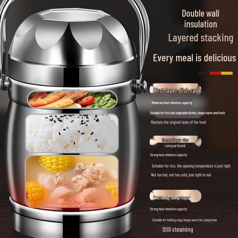 316 Stainless Steel Vacuum Insulated Portable Lunch Box