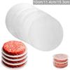 100pcs 10/11/15cm Hamburger Patty Paper-Wax Papers To Separate Frozen Pressed Patties Meat Paper Anti-stick Spacer Pad  Kitchen