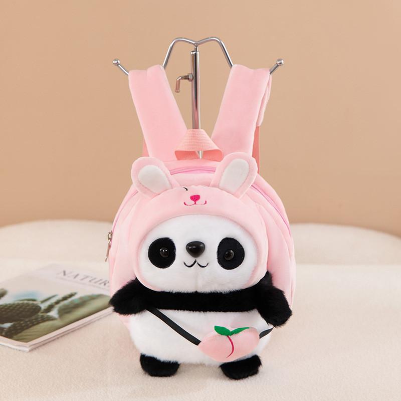 Panda Plush Backpack For Kids With Soft Cotton Filling And Animal Design
