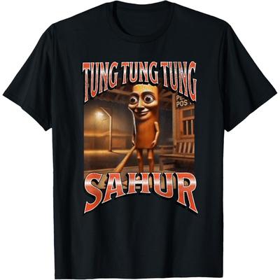 Tung Tung Sahur Lustiges Italienisches Brainrot Meme Grafik T-Shirt