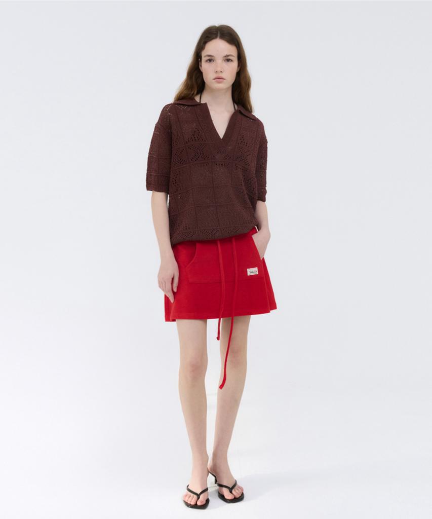 Gbh Apparel Terry Mini Skirt / Red