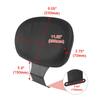 Motorcycle Driver Backrest Cushion Pad Black PU Leather Comfortable Support for Honda Shadow VT400 VT750 1997-2003 Cruiser