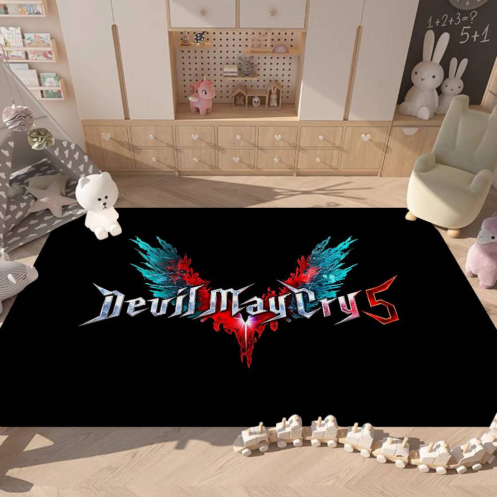 Anime D-Devil May C-Cry Logo Kitchen Mat Kids Room Bedroom Decoration Balcony Anti-Slip Doormat Living Room Alfombra