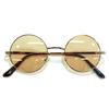 [MERRY PLEASURE] Sunglasses, Fashion Glasses, Men's & Women's, Round, Boston Style, Light Colored Lenses