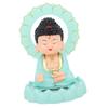 Nodding Buddha Ornament Glow In The Dark Solar Powered Shaking Head Cartoon Maitreya with Circle