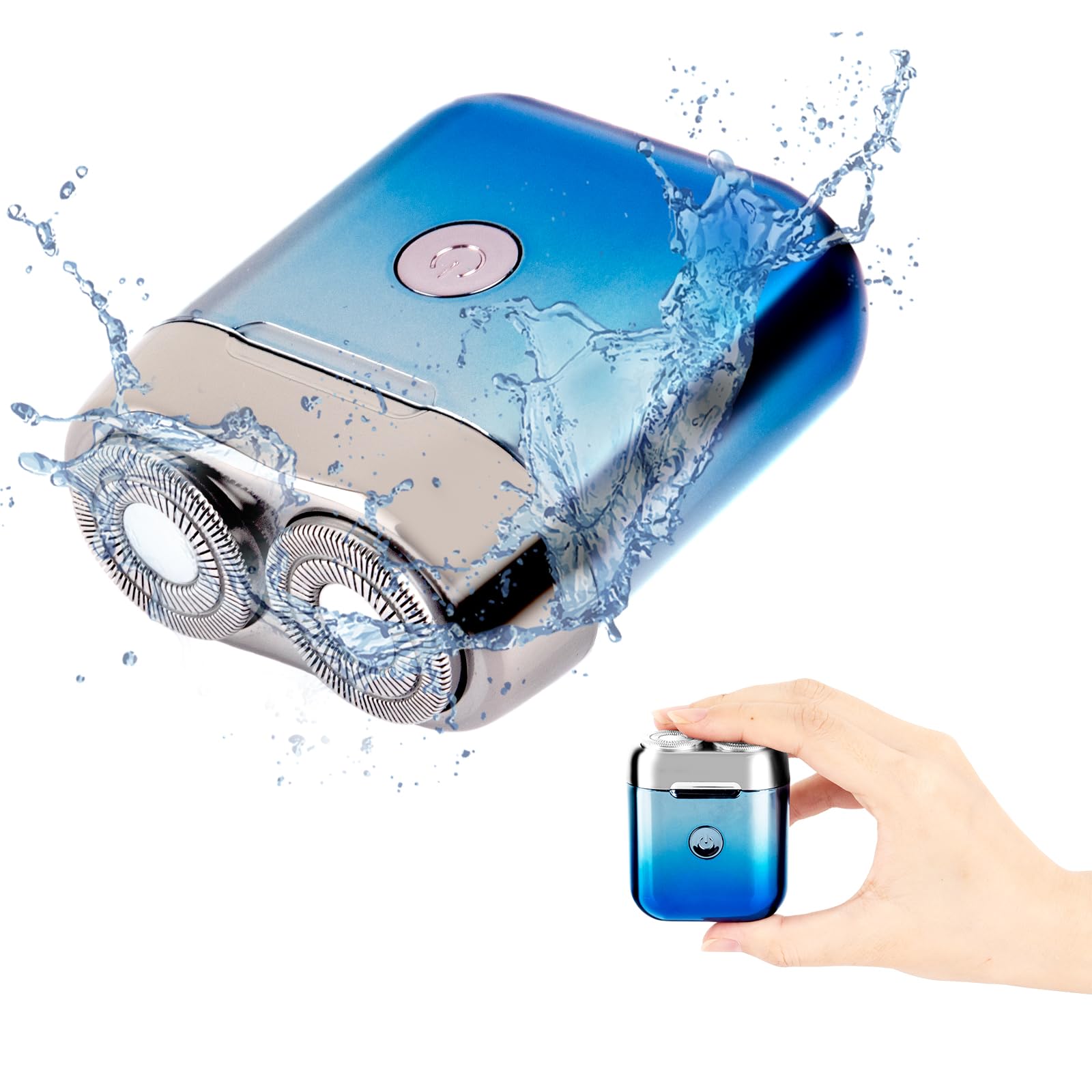 

Geschie Small Electric Electric Double Ring Electric IPX7 Автоматическая Полировка Портативная Для Влажной И Сухой Неисправности Блокировка Идеальный Подарок [Ультра Компактная] Бритва,