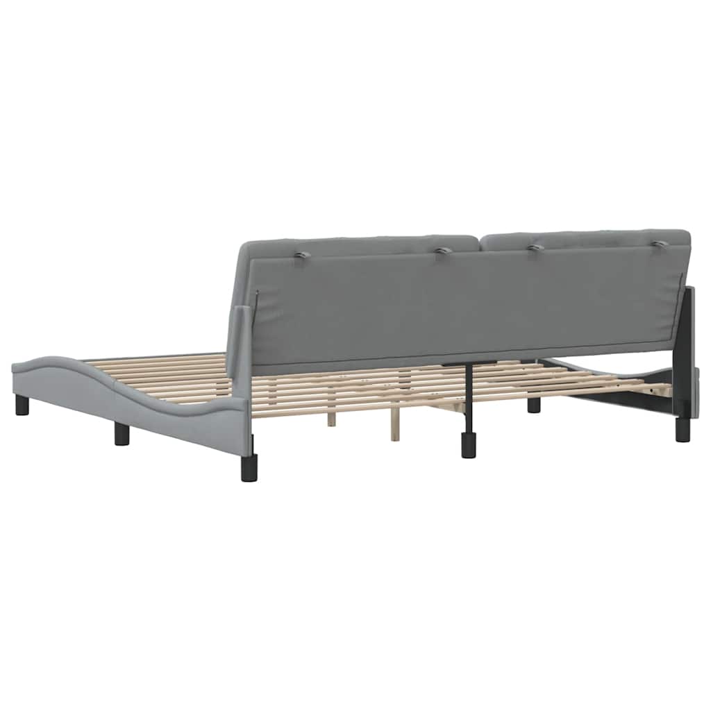 Bed Frame without Mattress Light Grey 200x200 cm Fabric