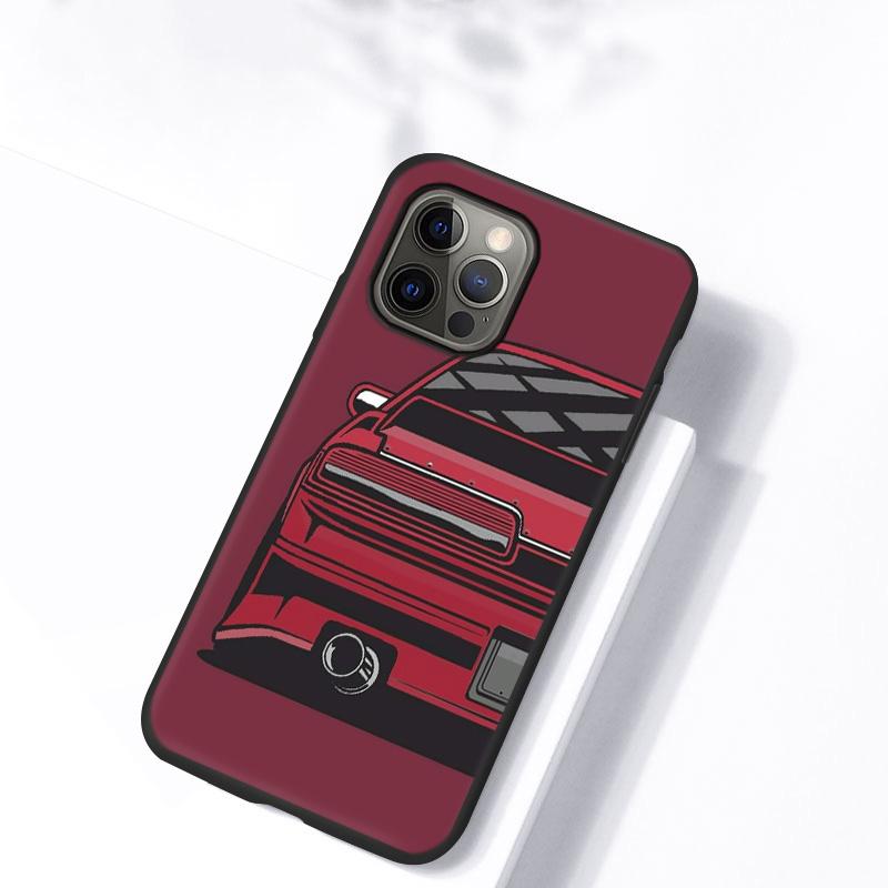 Japan JDM Sports Car Soft Case For iPhone 12 Pro Max Case Coque iPhone11 11 Pro 13 Mini XR XS Max X 7 8 Plus SE 2020 6s 5s Cover