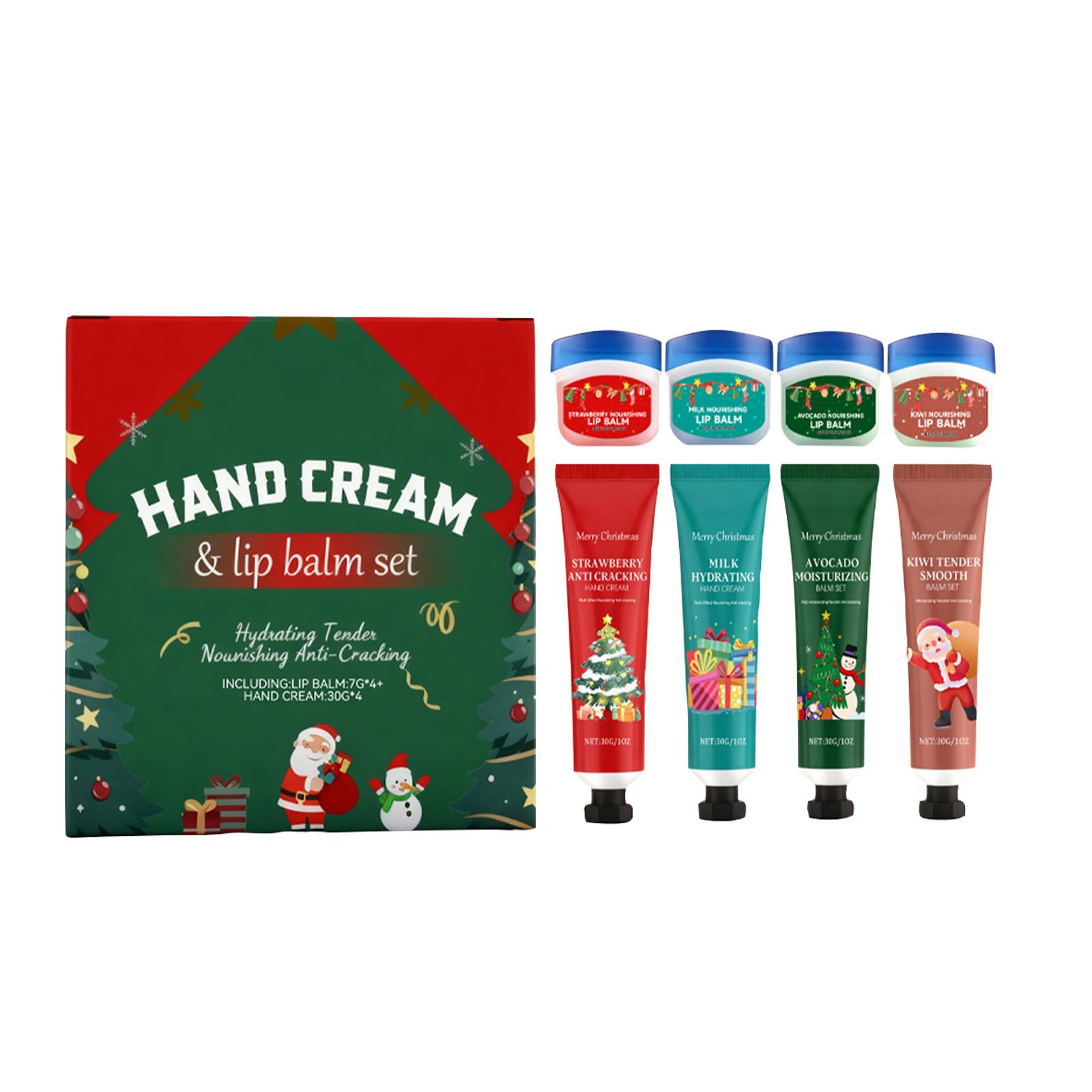 

Hand Cream + Lipstick Christmas Set, 4-piece Lip Balm Set, 4-piece Hand Cream Set, Women s Gift Moisturizing Set Christmas Gift One Size белый