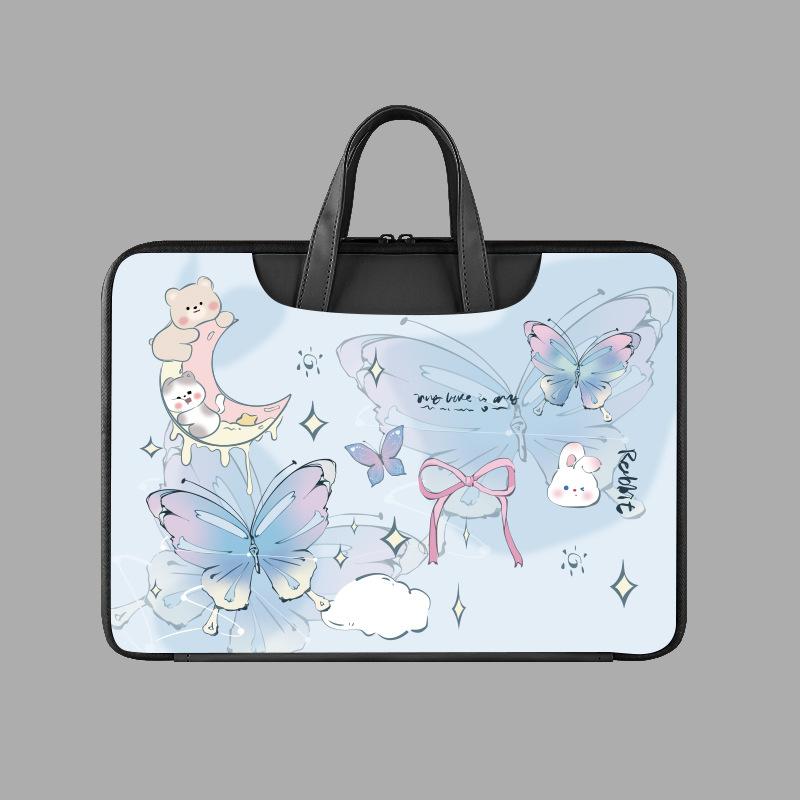 TS JYL laptop bag,Korean Nylon Laptop Sleeve 11 Inch iPad 14 Inch Notebook Lightweight 14 inches синий