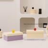 Nordic Ins Style Multi-Functional Storage Box With Handle Handball Cover Dust-Proof Separation Cosmetics Remover Cotton Swab Box