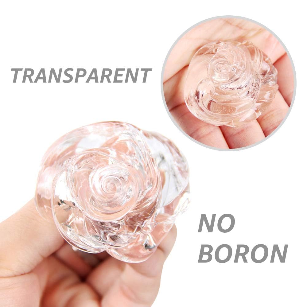 Hand Gum Clear Thinking Crystal Stress Relief Putty Squeeze Toy for Kids and Foreign Handmade Slime [2 Pieces] Slime, Putty, Slime, Adults, Slime,