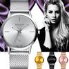 New Fashion Luxury Women Quartz Watch Rose  Stainless Steel Mesh Belt Female Clocks Dress W