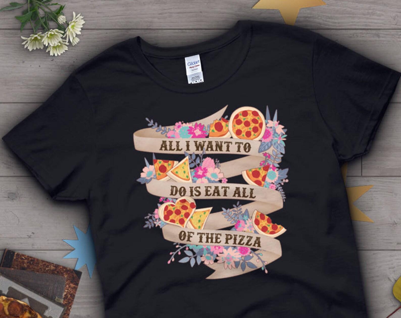 Funny Pizza Shirt, , Pepperoni Pizza Lover Gift, Funny Food T-shirt, Cute Italian Food Tshirt, Graphic Tee, Tops, Clothing 160