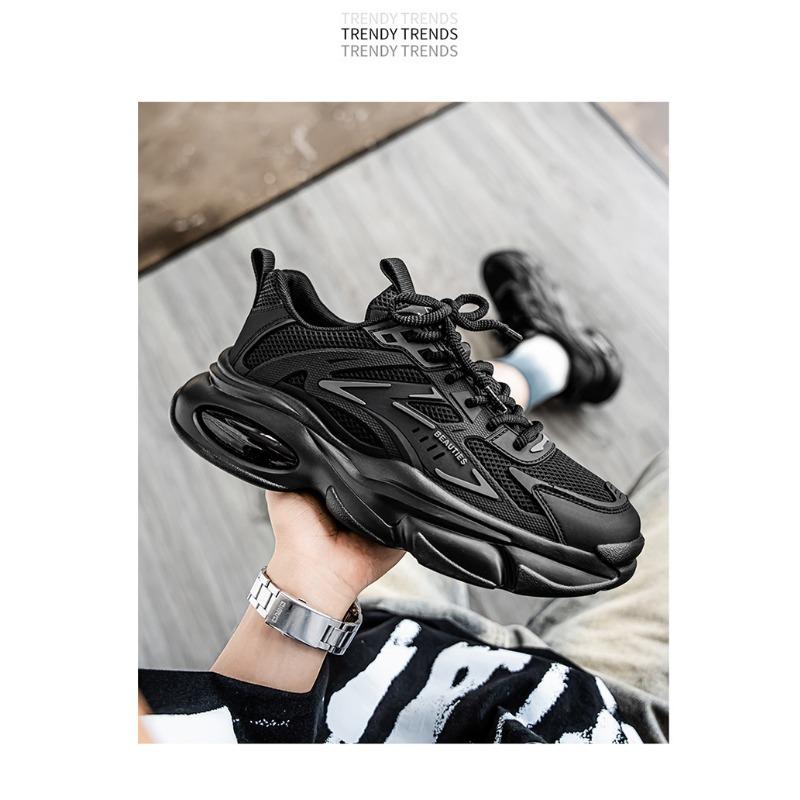 Men's Summer Breathable Trendy Versatile Thick-Soled Sports Casual Running Dad Shoes.