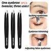 3pcs High-Quality Stainless Steel Eyebrow Tweezers Hair Removal Tweezers Specialized for Beard Plucking Slant Tip Eyebrow Clip