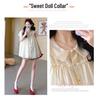 Korean-Style Petite Maternity Summer Set with Ruffle Doll Top & Belly Support Shorts