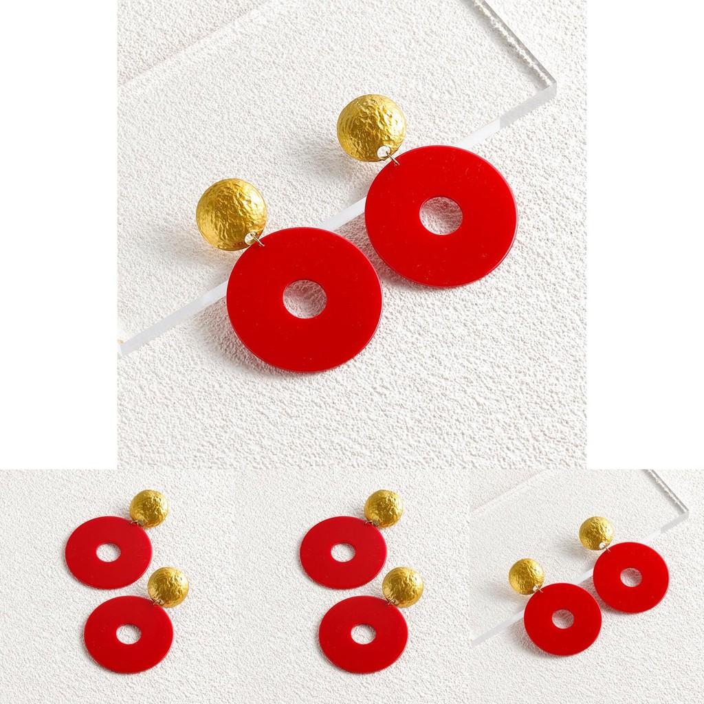 Fashionable Alloy Hoop Earrings Modern Geometric Design For Stylish Women