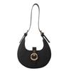 Modern Crescent Shape Shoulder Bag With Trendy Stitching And Patchwork Elements