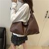 Pu Water Bucket Bag With Zipper And Cell Phone Pocket For Casual Street Style