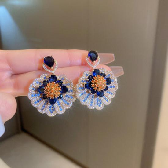 Silver Needle Geometric Irregular Trendy Hong Kong Style Retro Stud Earrings with Design Sense Temperament.