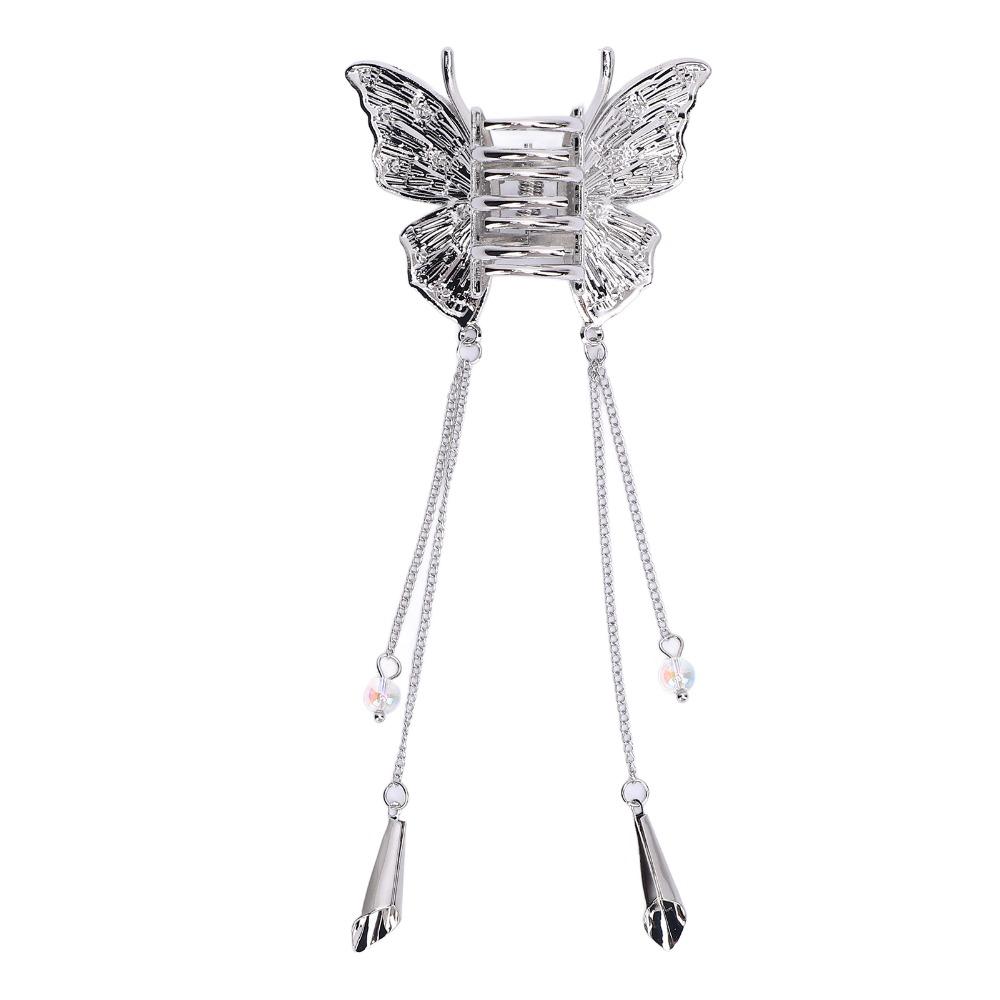 Exquisite Shiny Rhinestone Tassel Hair Claw Clip Butterfly Hair Claw Clip  Women Hair Accessories