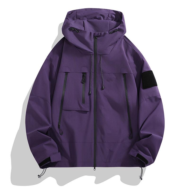 2024 Men's Spring Waterproof Windbreaker with Functional Pockets - New Style