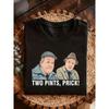 Men's Still Game TV Show Themed T-Shirt - "Two Pints, Buddy!" Scottish Comedy Gift with Jack and Jock Characters - Lightweight and Breathable Black