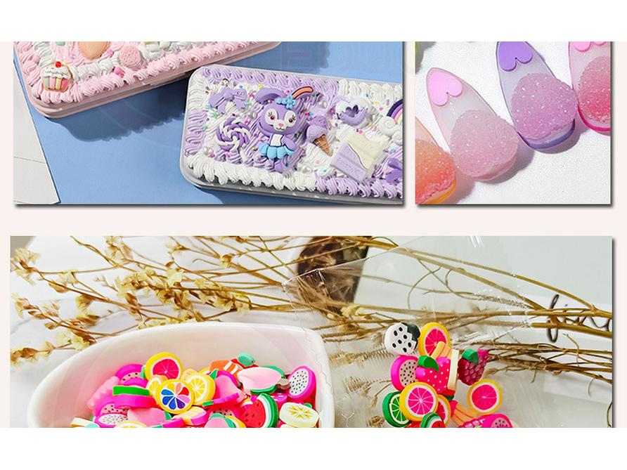 Yaleduo DIY Fruit Polymer Clay Slices for Slime, Crafts, and Nail Art Decor