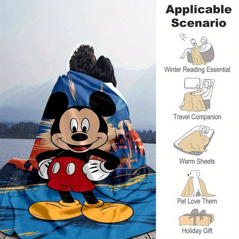 1 Stück, Gemütliche Mickey Maus Heimdekor-Decke: Perfektes Geschenk für Schlafzimmer, Wohnzimmer, Reisen, Camping, Auto