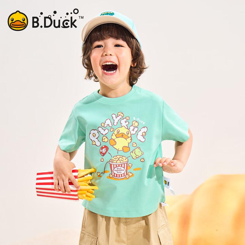 B.Duck Boys' Pure Cotton Cartoon Short Sleeve T-Shirt