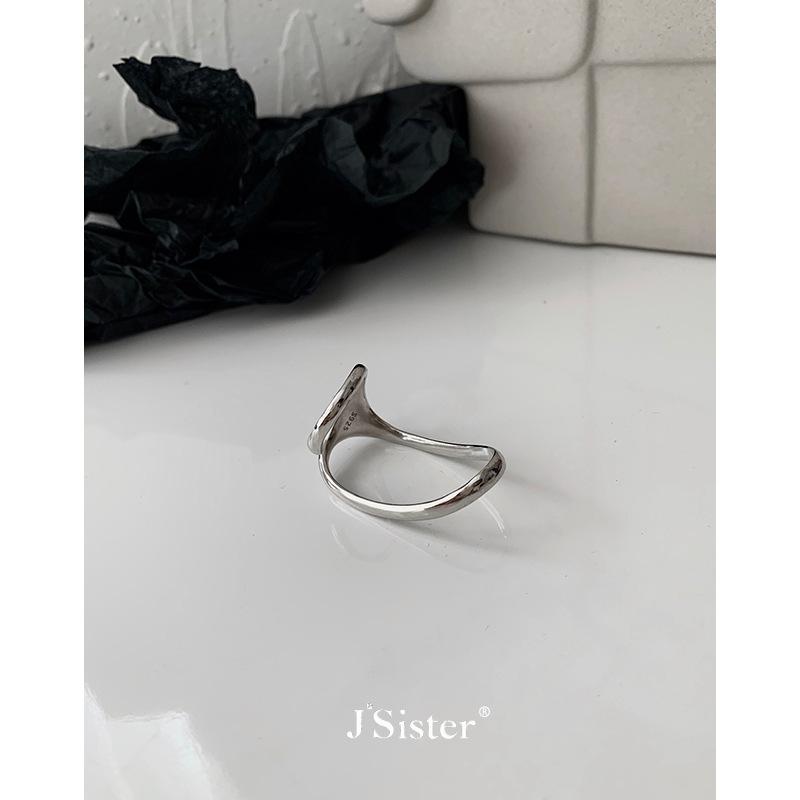

Fashionable Silver 925 Double Finger Ring For Women Irregular Geometric Design Gift Perfect