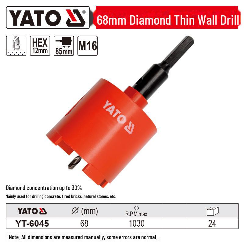 YATO Diamond Laser Drill for Glass, Tile, Marble, and Concrete