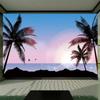 3d Coconut Tree Mural Beach Seascape Fashion Wall Painting Living Room Tv Sofa Bedroom Background Wallpaper