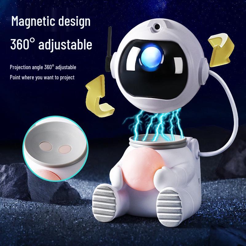Astronaut Floor-Standing Starry Sky Projector Night Light with USB Remote Control