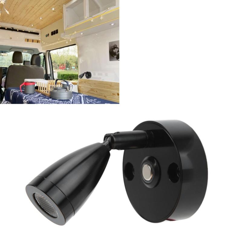 LED RV Reading Light Touch Dimmer 3 Lighting Color With USB Charging Port 12-24V 3W For Camping Trailers Yachts Nickel Plating