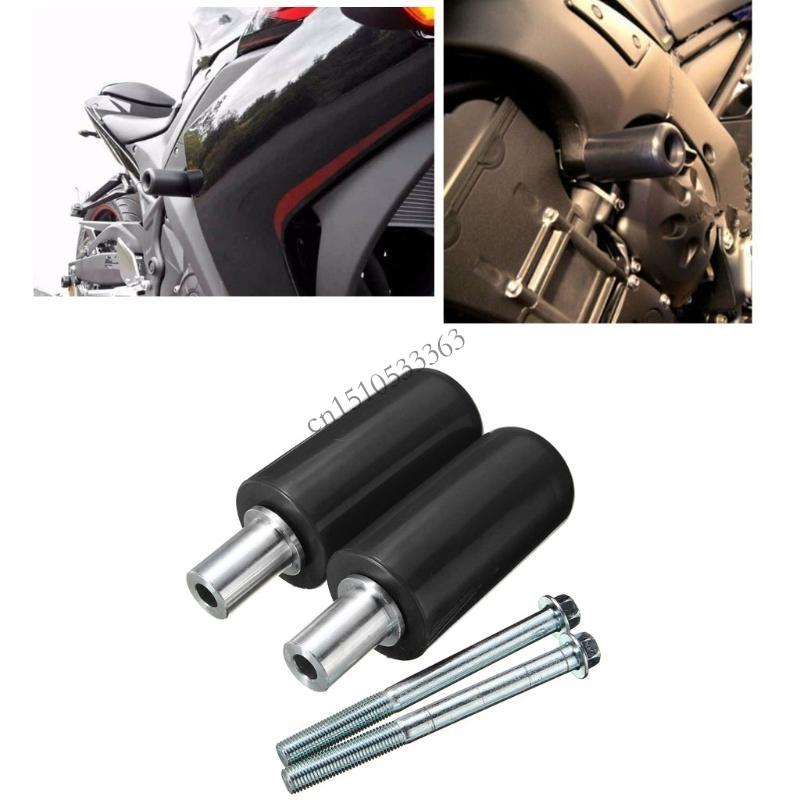 

090E For GSXR1000 GSXR 1000 2005 2006 No Cut Frame Sliders Rubber Black чорний