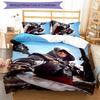 3er Set Bettwäsche mit Assassin's Creed Design - HD-bedruckte Bettwäsche mit 1 Bettbezug und 2 Kissenbezügen - Perfekt für Zuhause und Wohnheim-Dekoration