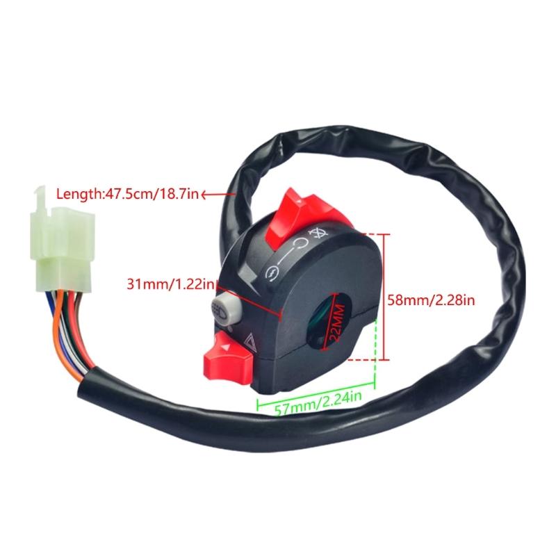 22mm Motorcycle Control Button Headlight Warning Light