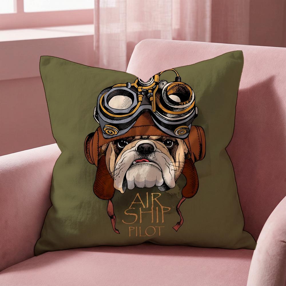 F-Französische Bulldogge PET Kissenbezug Mehrzweck-Kissenbezug für Zuhause & Auto - Wendbar, Weich & Strapazierfähig für den täglichen Gebrauch