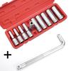 14-Piece Torx Star Hex Socket Set - E-Type Flower-Shaped, 1/2, 3/8, 1/4 Inch Sizes