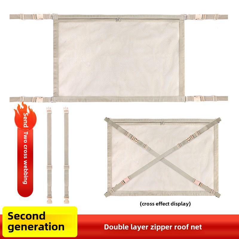 Upgraded Car Roof Storage Net with Webbing for Trunk Pickup