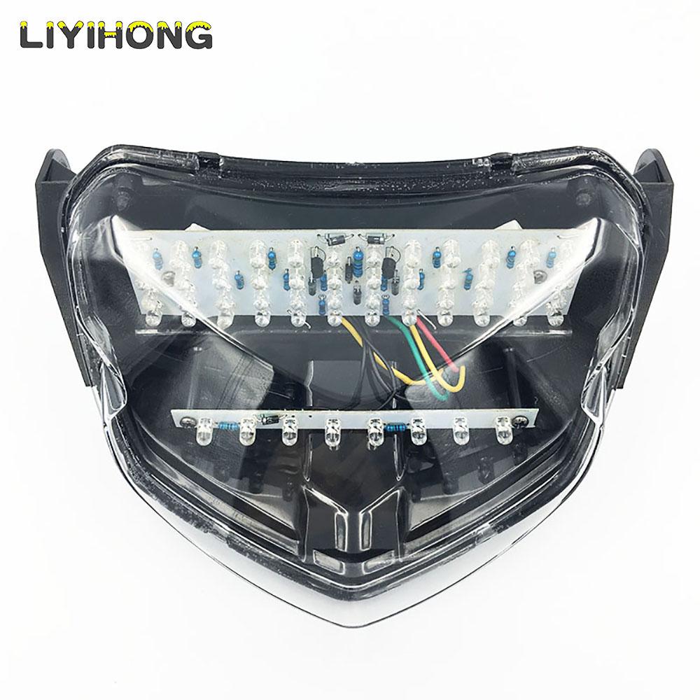 

Chrome Rear Tail Light Brake Turn Signals Integrated LED Light For Suzuki GSXR600 GSXR750 GSX-R 600 750 2004 2005 Clear 1