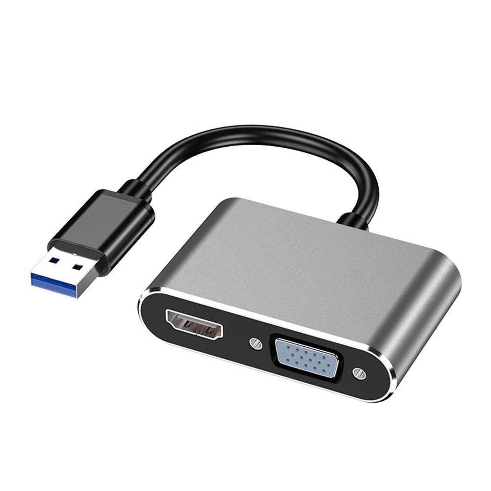 Buy HW1508 USB 3.0 To HDMI-compatible VGA Converter 2-in-1 1080P Audio ...