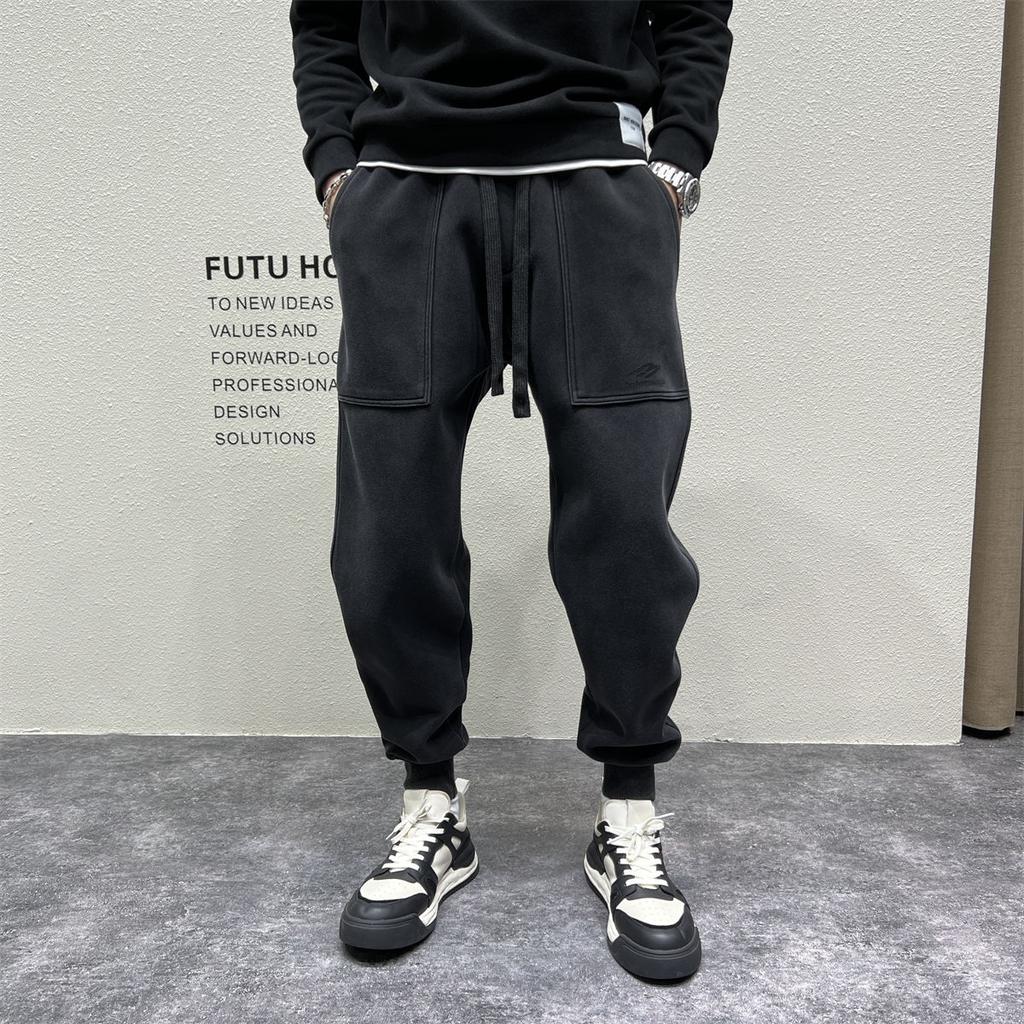 Japanese Retro Wash Feet Casual Sports Men's Autumn Winter Loose Small Feet Fashionable Trousers